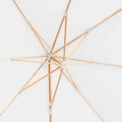 Parasol Déporté 3x3m Et 4 Dalles Lestées Effet Bois Blanc -Pas Cher Jardinoa Magasin 647b2f7f3cbae1.83600390