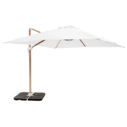 Parasol Déporté 3x3m Et 4 Dalles à Remplir Effet Bois Blanc -Pas Cher Jardinoa Magasin 647b2f82e81559.37949164