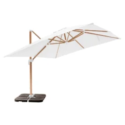 Parasol Déporté 3x3m Et 4 Dalles à Remplir Effet Bois Blanc -Pas Cher Jardinoa Magasin 647b2f82f21b24.29232004