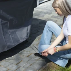 Madison Housse De Meubles D'extérieur 270 X 270 X 70 Cm Gris -Pas Cher Jardinoa Magasin 647e2d783c0c53.96465081