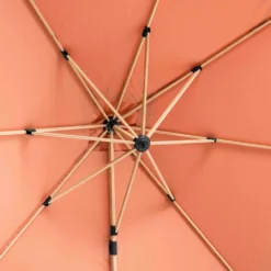 Parasol Déporté 3x3m Et 4 Dalles à Remplir Effet Bois Argile -Pas Cher Jardinoa Magasin 647ecfd7d24db2.51686413