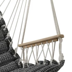 Chaise De Détente Suspendue Jinja Noir & Blanc -Pas Cher Jardinoa Magasin 647f7c9da848e2.81732328