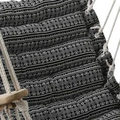 Chaise De Détente Suspendue Jinja Noir & Blanc -Pas Cher Jardinoa Magasin 647f7c9dc554f6.54811046