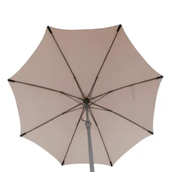 Parasol Droit Rond Sisko Taupe -Pas Cher Jardinoa Magasin 647f7caa3c5835.39237839