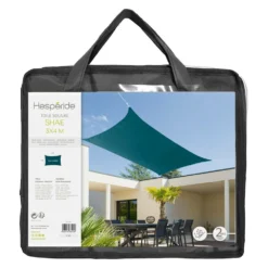 Voile D'ombrage Rectangulaire Shae Bleu Canard -Pas Cher Jardinoa Magasin 647f7cab366067.22191060