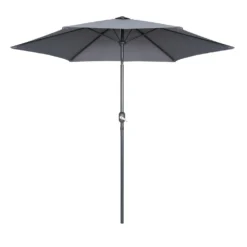 Parasol Droit Inclinable 3m Et 4 Dalles Lestées Aluminium Gris -Pas Cher Jardinoa Magasin 6480223dc93018.07366123