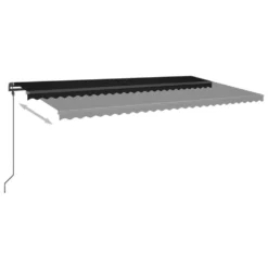 VIDAXL Auvent Automatique Et Capteur De Vent Et Led 6x3,5 M Anthracite -Pas Cher Jardinoa Magasin 6480d1c42893b2.03220961