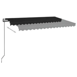 VIDAXL Auvent Automatique Capteur De Vent Et Led 400x350 Cm Anthracite -Pas Cher Jardinoa Magasin 6480d1c90fa9b6.85633049