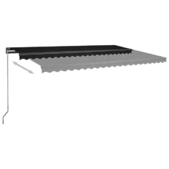 VIDAXL Auvent Automatique Capteur De Vent Et Led 500x350 Cm Anthracite -Pas Cher Jardinoa Magasin 6480d1cde47b91.83210252