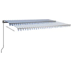 VIDAXL Auvent Automatique Sur Pied 500x350 Cm Bleu/blanc -Pas Cher Jardinoa Magasin 6480d1d8afd768.76876724