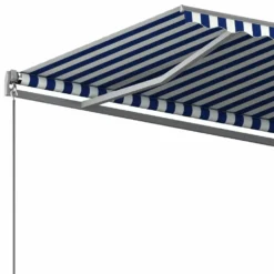 VIDAXL Auvent Automatique Sur Pied 500x350 Cm Bleu/blanc -Pas Cher Jardinoa Magasin 6480d1d8bc7188.73913905