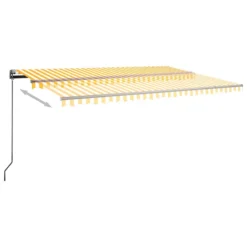 VIDAXL Auvent Automatique Sur Pied 500x350 Cm Jaune/blanc -Pas Cher Jardinoa Magasin 6480d1da4b42b7.59026170
