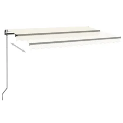 VIDAXL Auvent Automatique Avec Capteur De Vent Et Led 450x350 Cm Crème -Pas Cher Jardinoa Magasin 6480d1e0556fd8.73249215