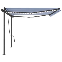 VIDAXL Auvent Automatique Capteur De Vent Et Led 5x3,5 M Bleu Et Blanc 10 VIDAXL Auvent Automatique Capteur De Vent Et Led 5x3,5 M Bleu Et Blanc -Pas Cher Jardinoa Magasin 6480d1e6e18c97.78156908