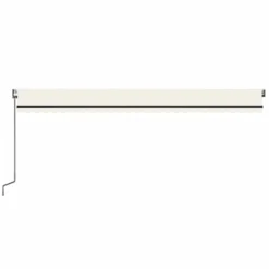 VIDAXL Auvent Automatique Avec Capteur De Vent Et Led 600x350 Cm Crème -Pas Cher Jardinoa Magasin 6480d1ef055206.49144498