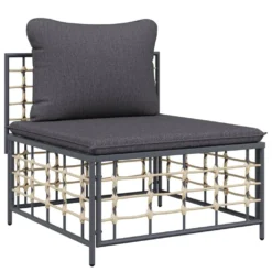 VIDAXL Salon De Jardin 4 Pcs Avec Coussins Anthracite Résine Tressée -Pas Cher Jardinoa Magasin 6480d2bca23db1.91688378