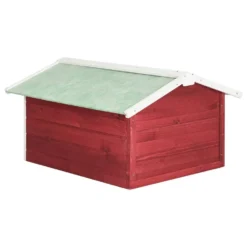 VIDAXL Garage De Tondeuse à Gazon 72x87x50 Cm Rouge Et Blanc Sapin -Pas Cher Jardinoa Magasin 6480d34c47c817.70496275