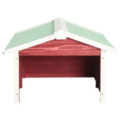 VIDAXL Garage De Tondeuse à Gazon 72x87x50 Cm Rouge Et Blanc Sapin -Pas Cher Jardinoa Magasin 6480d34c4eb067.03327329