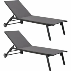 Lit De Jardin En Aluminium Florence (lot De 2)