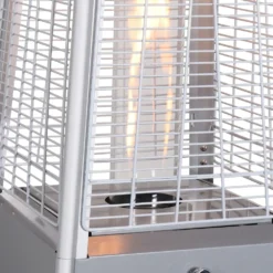 Chauffage D'extérieur Avec Sa Housse Intégrale - Arctic 13kw Gris Clair - Parasol Chauffant Gaz Pyramide. Chauffage De Terrasse -Pas Cher Jardinoa Magasin 6482c40105bfc8.10137118