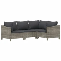 VIDAXL Salon De Jardin 7 Pcs Avec Coussins Gris Résine Tressée -Pas Cher Jardinoa Magasin 6482c43a7f96b3.69388131