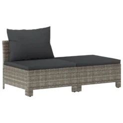 VIDAXL Salon De Jardin 7 Pcs Avec Coussins Gris Résine Tressée -Pas Cher Jardinoa Magasin 6482c43a836b65.70779043