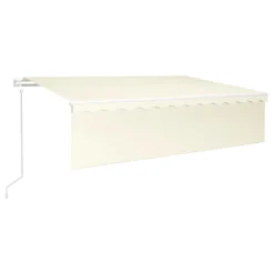 VIDAXL Auvent Automatique Store Capteur De Vent Et Led 6x3 M Crème -Pas Cher Jardinoa Magasin 6482c6fcc685d1.13535324