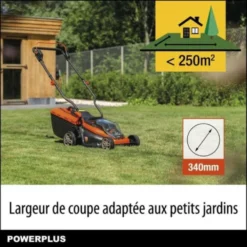 Tondeuse A Gazon A Batterie 20v 34 Cm De Coupe Powdpglws1 - Batterie 4ah Et Chargeur Inclus - Moteur Brushless -Pas Cher Jardinoa Magasin 648317fa842f86.76598516
