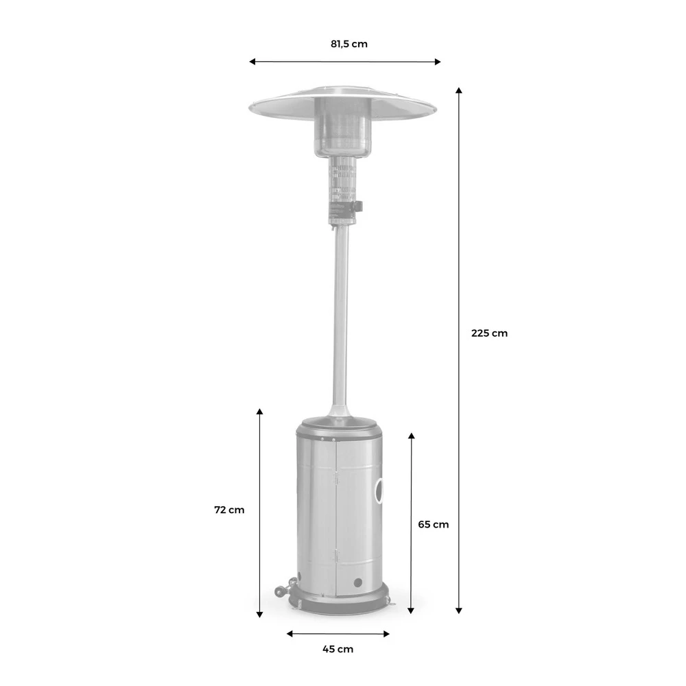 Lot De 2 Chauffages D'extérieur Gaz 12.5kw - Finland - Parasols Chauffants En Acier Inoxydable. Réglable. Porte En Façade Et 7 Lot De 2 Chauffages D'extérieur Gaz 12.5kw - Finland - Parasols Chauffants En Acier Inoxydable. Réglable. Porte En Façade Et – Image 7