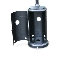 Lot De 2 Chauffages Extérieur à Gaz Noir. Parasols Chauffants De Terrasse Finland 12.5kw Avec Roulettes -Pas Cher Jardinoa Magasin 648318a11c9b04.54211078