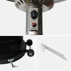 Lot De 2 Chauffages D'extérieur à Gaz 13kw - Siberia - Parasols Chauffants. Avec Roulettes Et Stabilisateur -Pas Cher Jardinoa Magasin 648318a1cc2b47.21533857