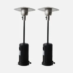 Lot De 2 Chauffages D'extérieur à Gaz 13kw - Siberia - Parasols Chauffants. Avec Roulettes Et Stabilisateur