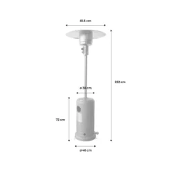 Lot De 2 Chauffages D'extérieur à Gaz 13kw - Siberia - Parasols Chauffants. Avec Roulettes Et Stabilisateur -Pas Cher Jardinoa Magasin 648318a1df3198.52067536
