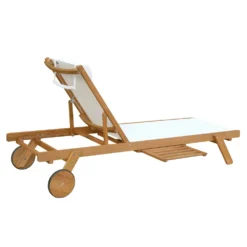 Lot De 2 Bains De Soleil Avec Coussin Et Tablette En Bois Blanc -Pas Cher Jardinoa Magasin 648864f9b9ec90.74581433
