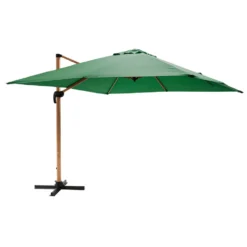Parasol Déporté Carré 3x3m Effet Bois Vert Cactus -Pas Cher Jardinoa Magasin 648864fbe0bf54.27122158