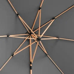 Parasol Déporté Carré 3x3m Effet Bois Anthracite -Pas Cher Jardinoa Magasin 648864fd5a14a3.81032769