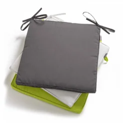 Lot De 4 Galettes De Chaise Polyester écru 40x40x3 Cm -Pas Cher Jardinoa Magasin 6488657acc1cc1.27225711