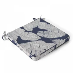 Lot De 4 Galettes De Chaise Polyester Abaca Bleu 40x40x3 Cm -Pas Cher Jardinoa Magasin 6488657f502998.64274729