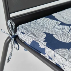 Lot De 4 Galettes De Chaise Polyester Abaca Bleu 40x40x3 Cm -Pas Cher Jardinoa Magasin 6488657fa535e9.96518743