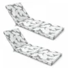 Lot De 2 Coussins Bain De Soleil Polyester Gris 186x60x5 Cm