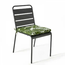 Lot De 4 Galettes De Chaise Polyester Jungle 40x40x3 Cm -Pas Cher Jardinoa Magasin 6488659f181965.89931024