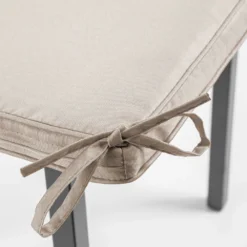 Lot De 4 Galettes De Chaise Polyester Taupe 40x40x3 Cm -Pas Cher Jardinoa Magasin 648865a0577e92.86739488