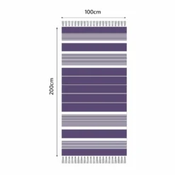 Fouta En Coton Arthur 100x200cm Violet -Pas Cher Jardinoa Magasin 648b51cde84947.62878129