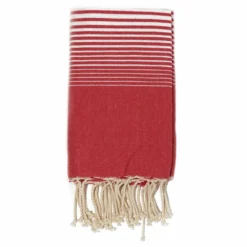 Fouta En Coton Miami 100x200cm Rouge