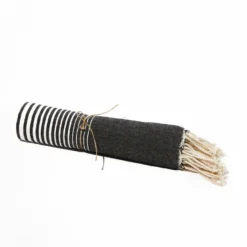 Fouta En Coton Miami 100x200cm Bleu Marine -Pas Cher Jardinoa Magasin 648b51cf65c7d0.82234261