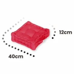 Coussin De Sol Lot De 2 - 40 X 40 Cm Rouge Piment -Pas Cher Jardinoa Magasin 648b51d29ef4a3.86986334