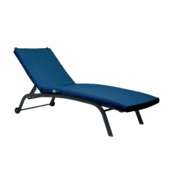 Coussin Bain De Soleil / Matelas Pour Transat Dehoussable- 185x60x5cm - Bleu Petrole -Pas Cher Jardinoa Magasin 648b51d516e901.73443995