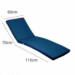 Coussin Bain De Soleil / Matelas Pour Transat Dehoussable- 185x60x5cm - Bleu Petrole -Pas Cher Jardinoa Magasin 648b51d526cdd9.71878983
