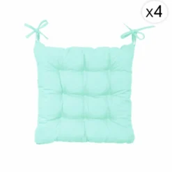 Lot De 4 Galettes De Chaise 40 X 40 Cm - Vert Mint -Pas Cher Jardinoa Magasin 648b5526d77a50.27038175