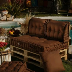 Coussins Palette Capitonné 120x80x20cm Rouille -Pas Cher Jardinoa Magasin 648b5532116210.38484912